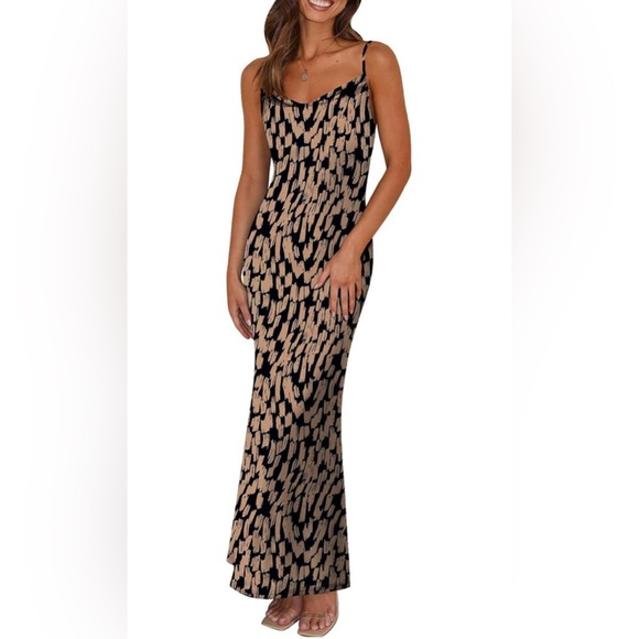 Pretty Garden Women's Summer Spaghetti Strap Maxi Dress Stretch - Picture 1 of 9